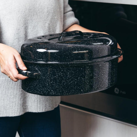 Columbian Home Granite Ware, versátil para asar, hornear y parrilla.