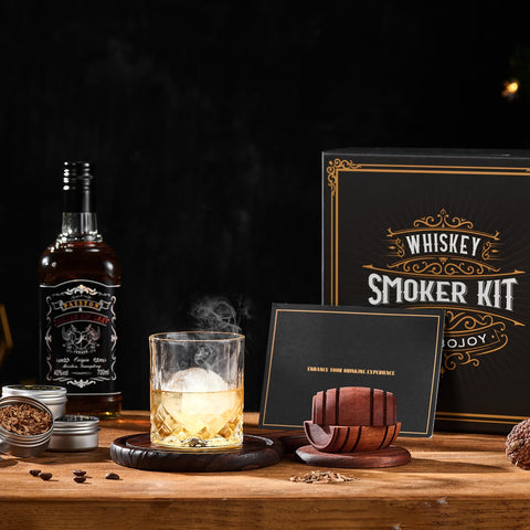 ComboJoy kit ahumador con dos vasos de vidrio para servir con estilo