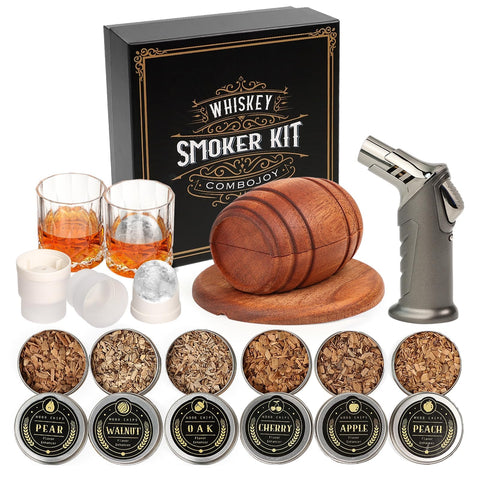 ComboJoy kit ahumador para whisky con encendedor-torcha para ahumar en casa