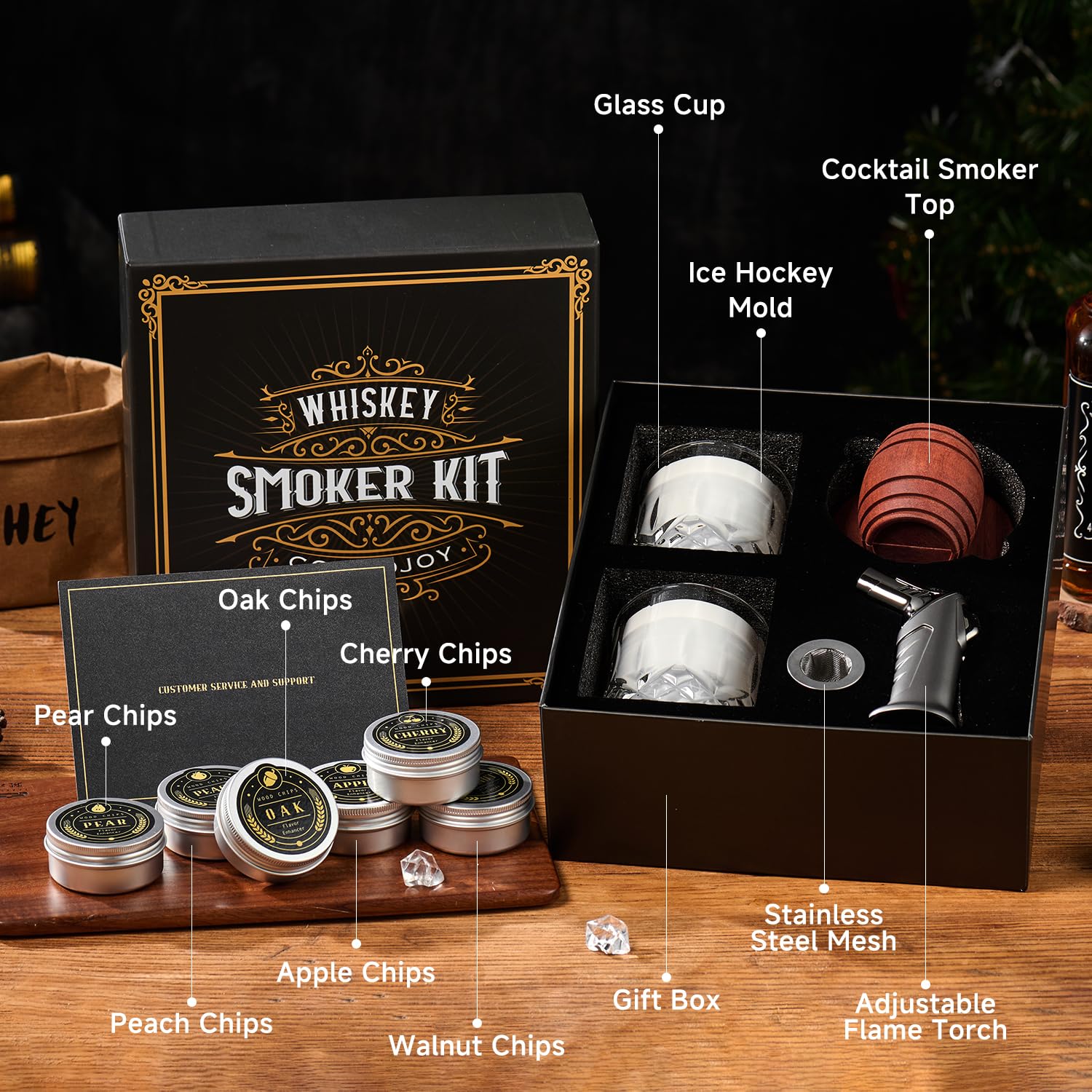 ComboJoy kit ahumador con instrucciones de seguridad y uso sin butano