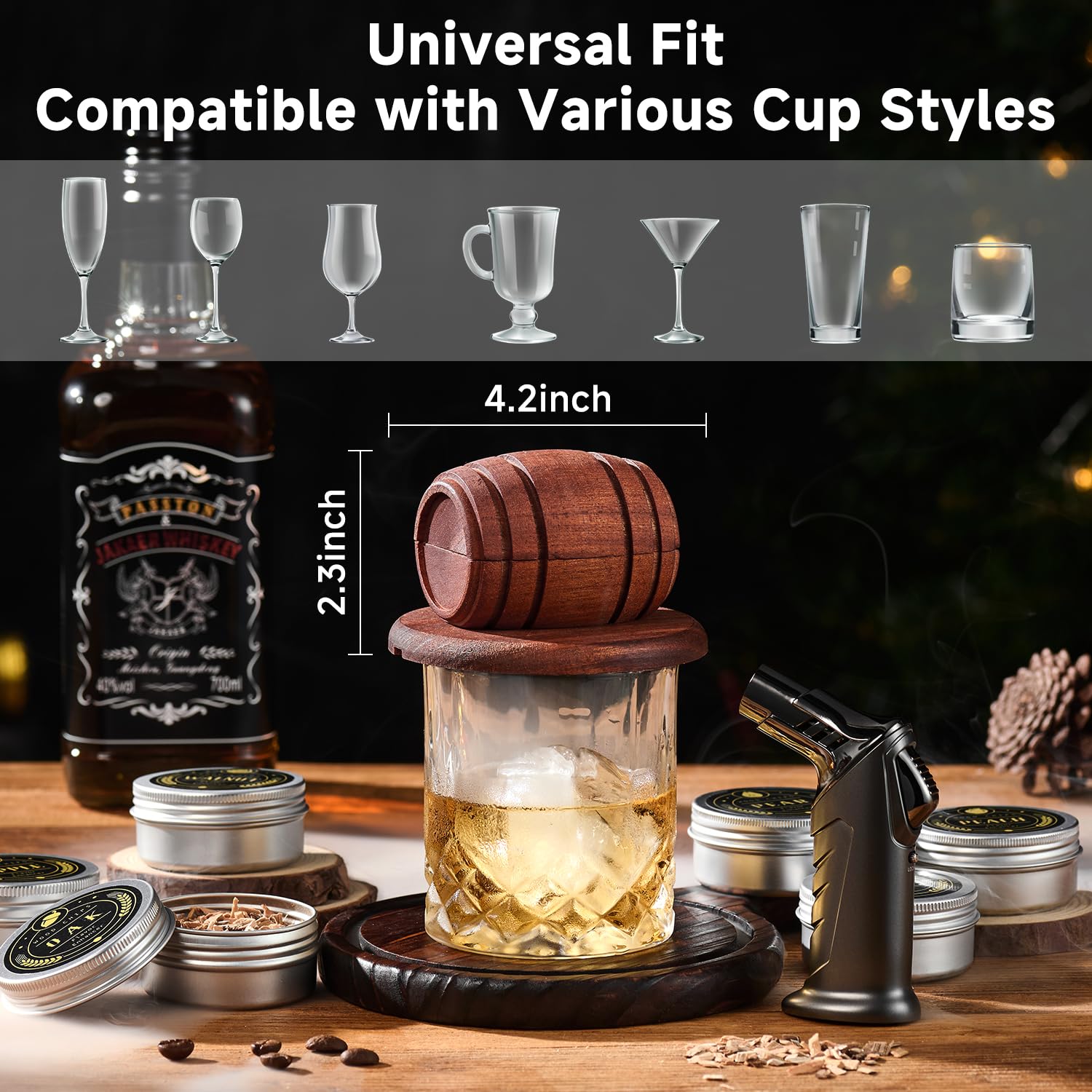 ComboJoy kit ahumador para uso en casa o bar, infusión de sabores versátiles
