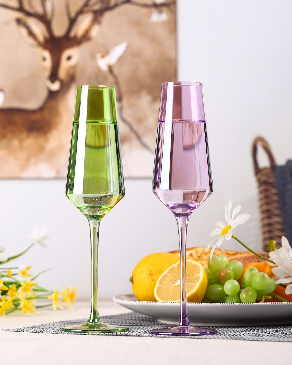 Copa comfit champagne estilo italiano, tallo alto para mantener fría.