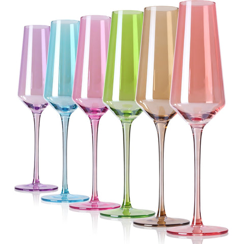 Copas comfit coloridas para brindis, juego de 6, ideales para fiestas.