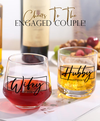 Copas comfit con diseño Est.2026 para momentos memorables de la pareja.