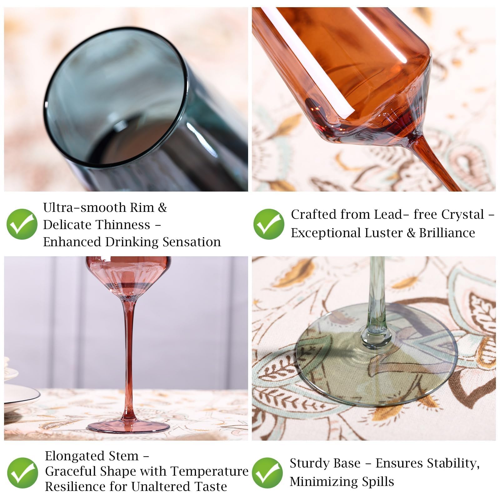 Vaso comfit realza aromas y sabores gracias a borde fino y diseño artesanal.