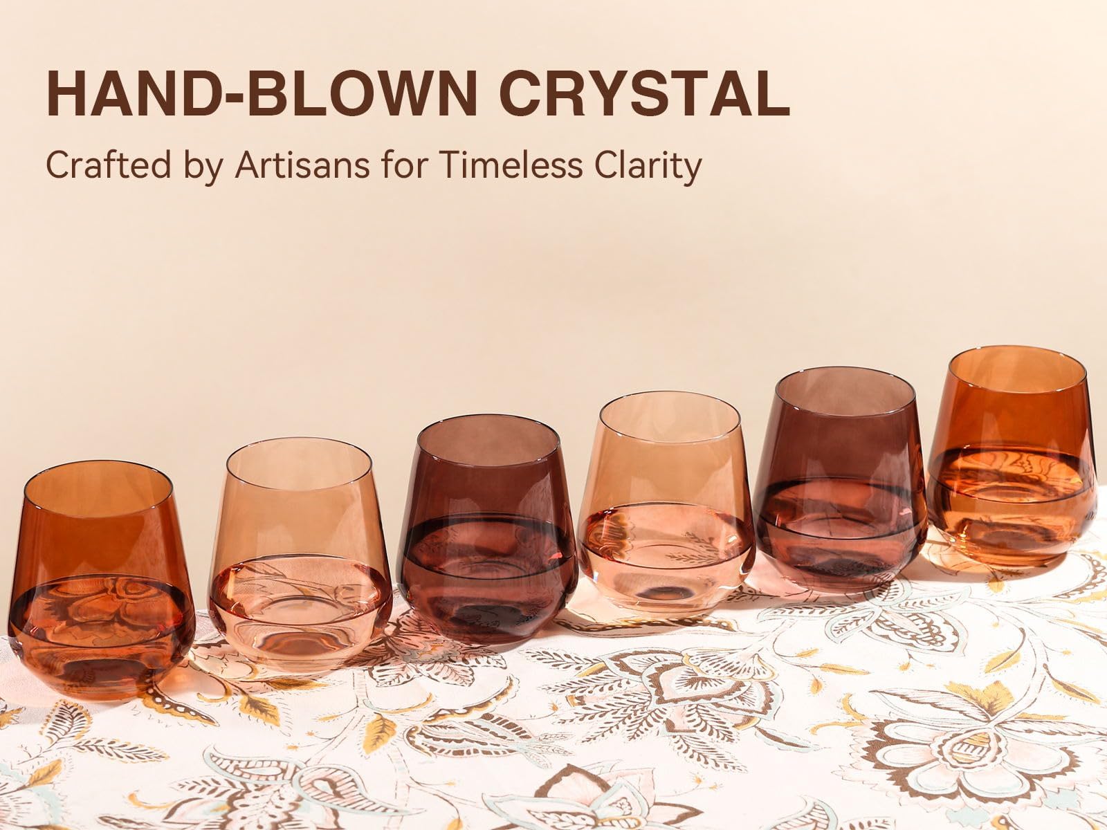 Comfit Venus cristal sin plomo con alto brillo para apreciar colores.