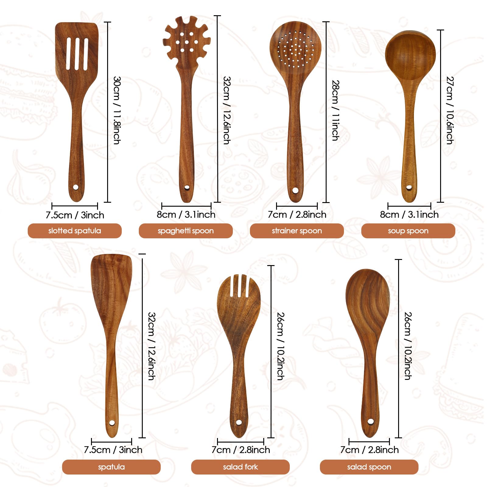 comfoyar espátula de teca ergonómica para cocinar con control y suavidad.