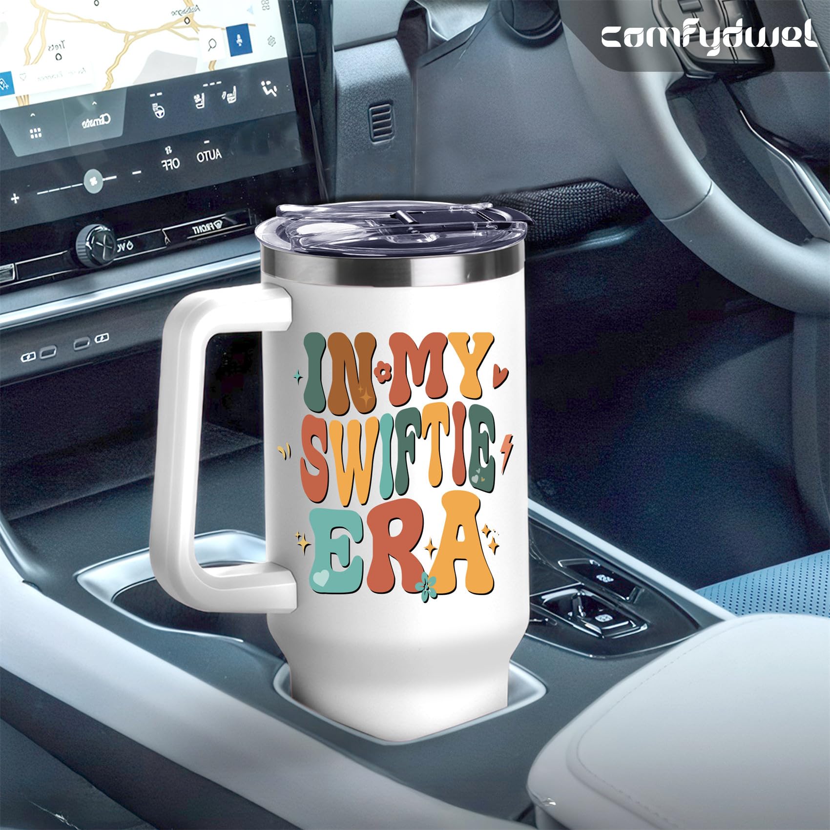 ComfyDwel vaso termo 40onzas, gran capacidad para uso prolongado.