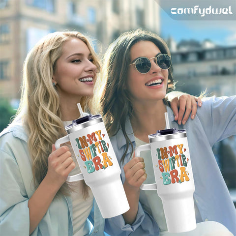 ComfyDwel vaso termo 40onzas, tapa desmontable, facilita la limpieza diaria.