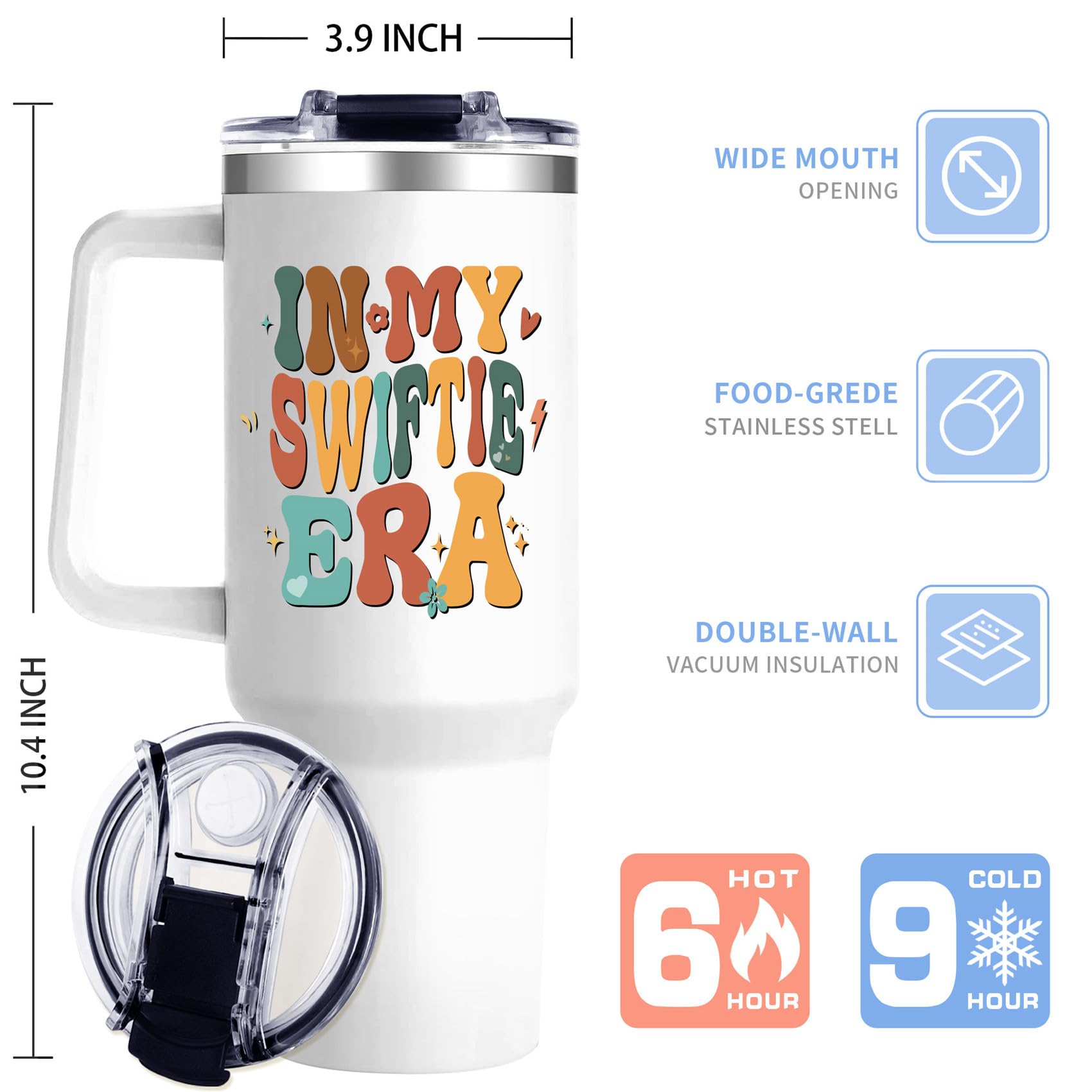 ComfyDwel vaso termo 40onzas, ideal para uso diario y bebidas.