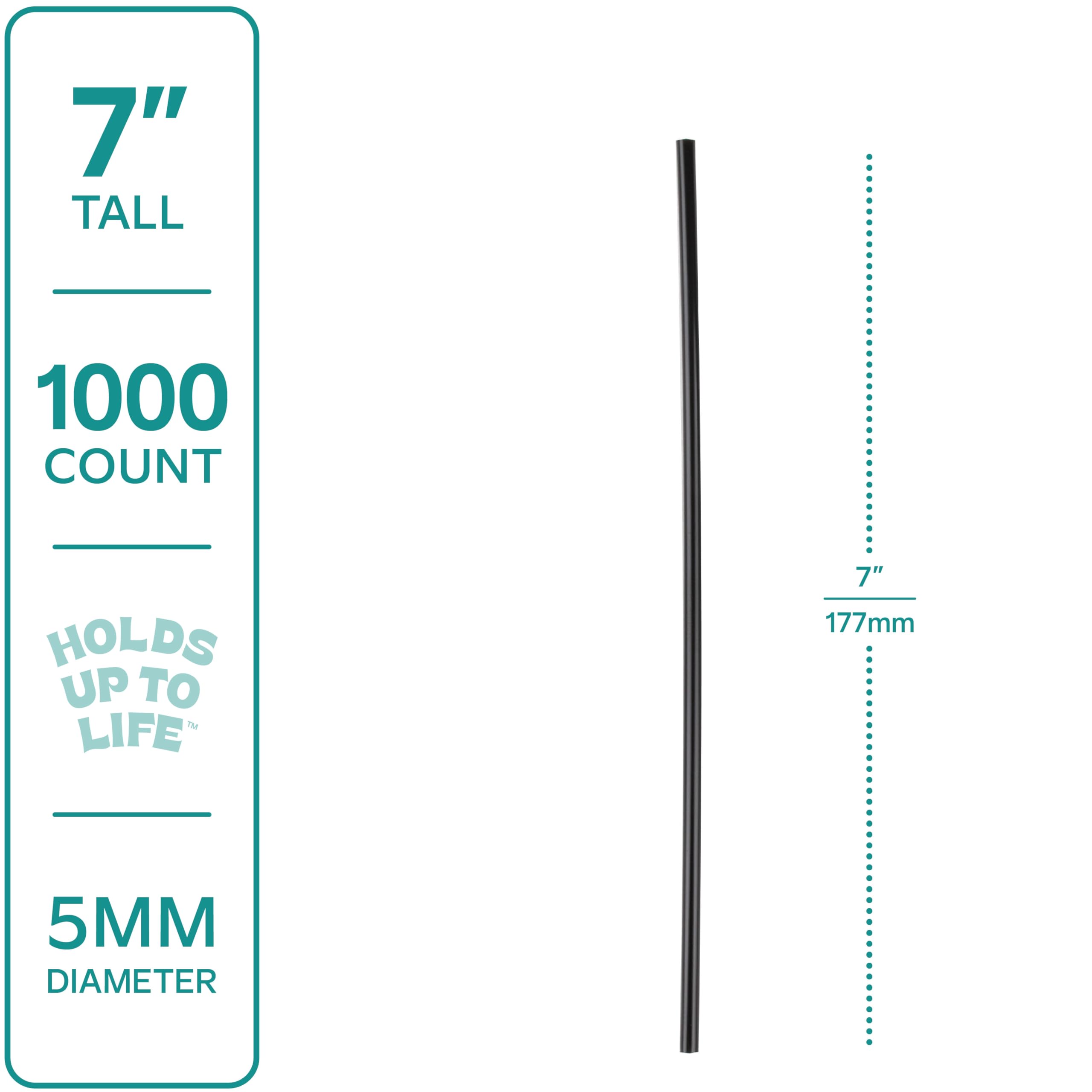 Comfy Package agitadores negros desechables, ideales para presentaciones elegantes.