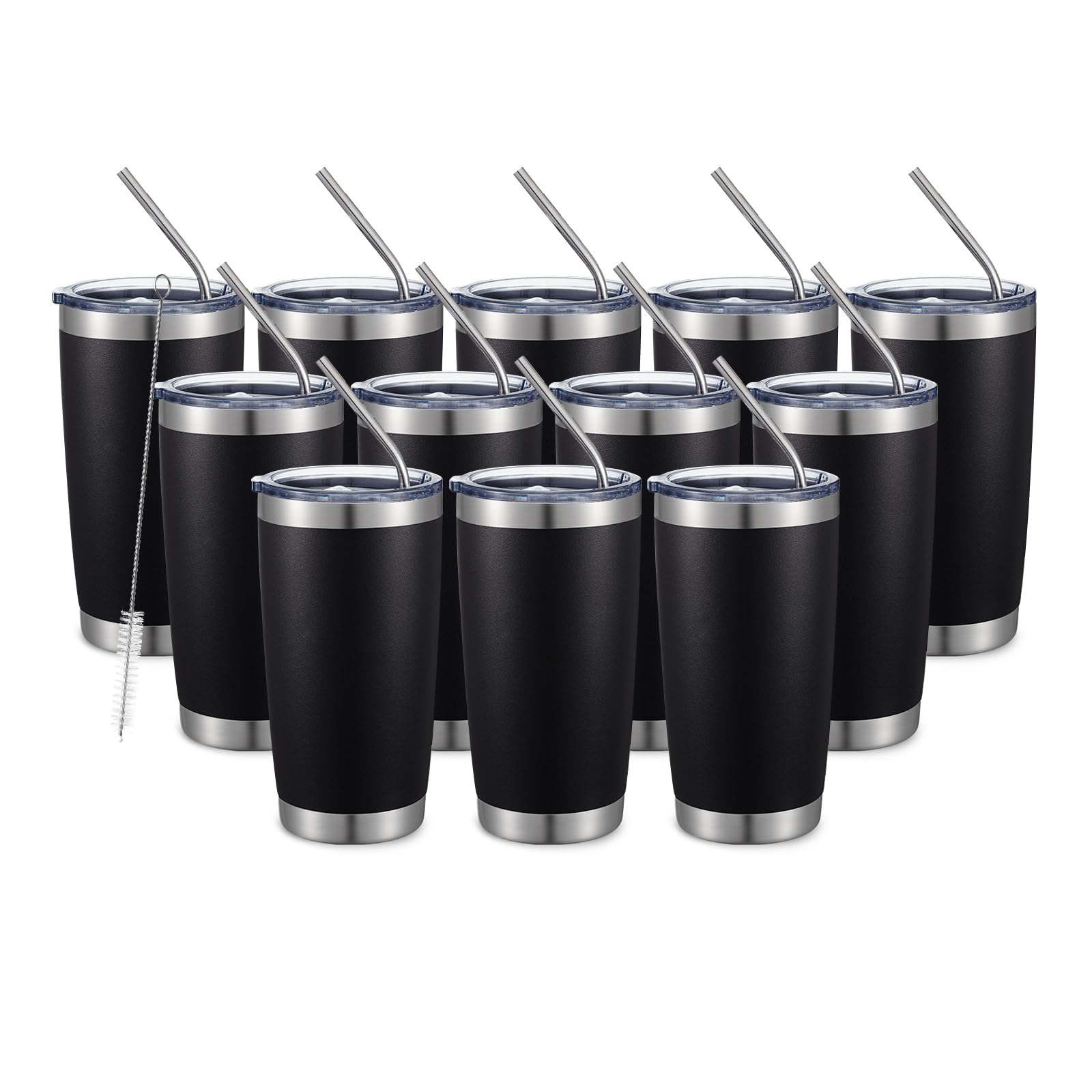COMOOO Taza 20oz, doble pared y tapa para evitar salpicaduras y mantener bebidas.