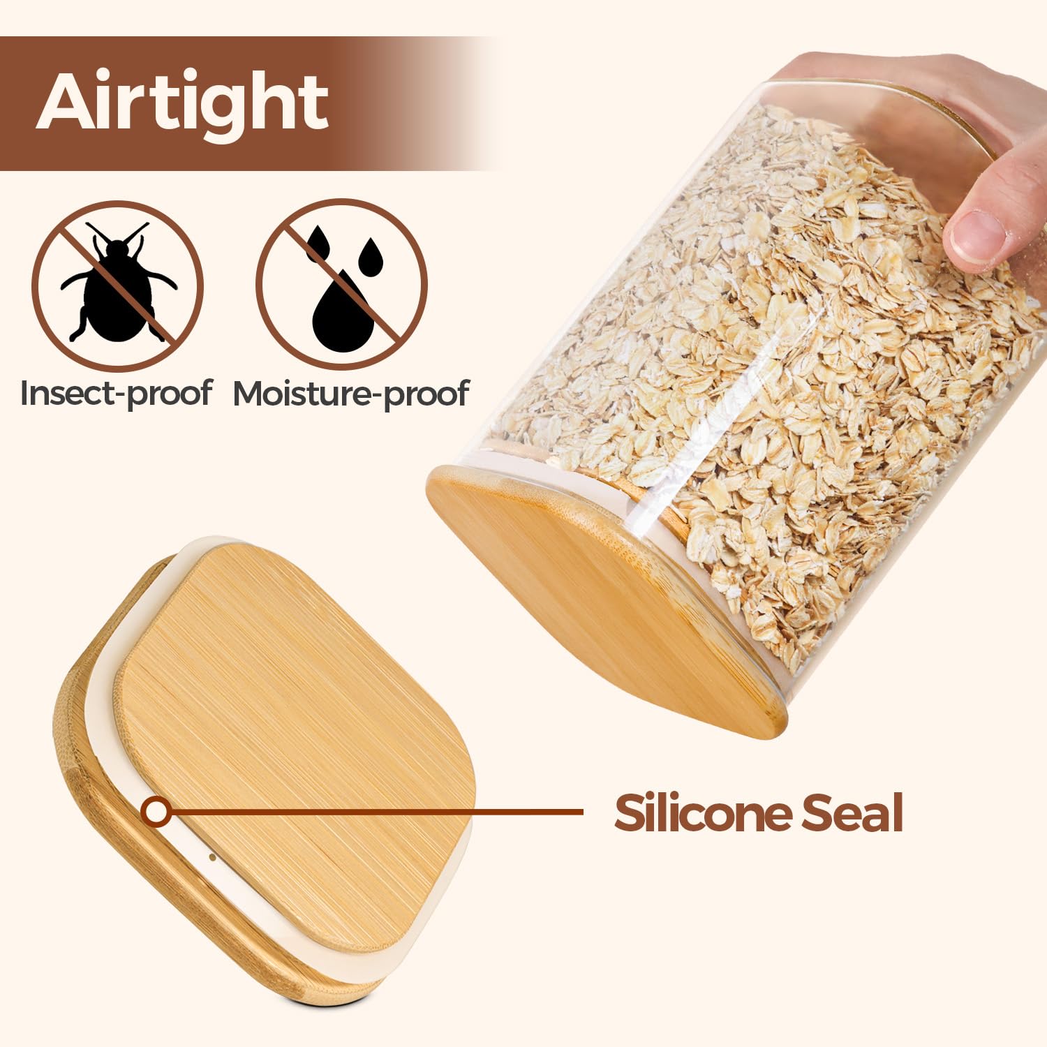 Ideal para azúcar, café y té en frascos transparentes.