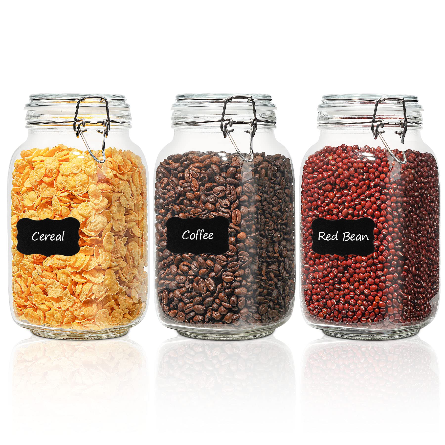 ComSaf frascos de vidrio herméticos para conservar alimentos frescos y ordenados en la cocina