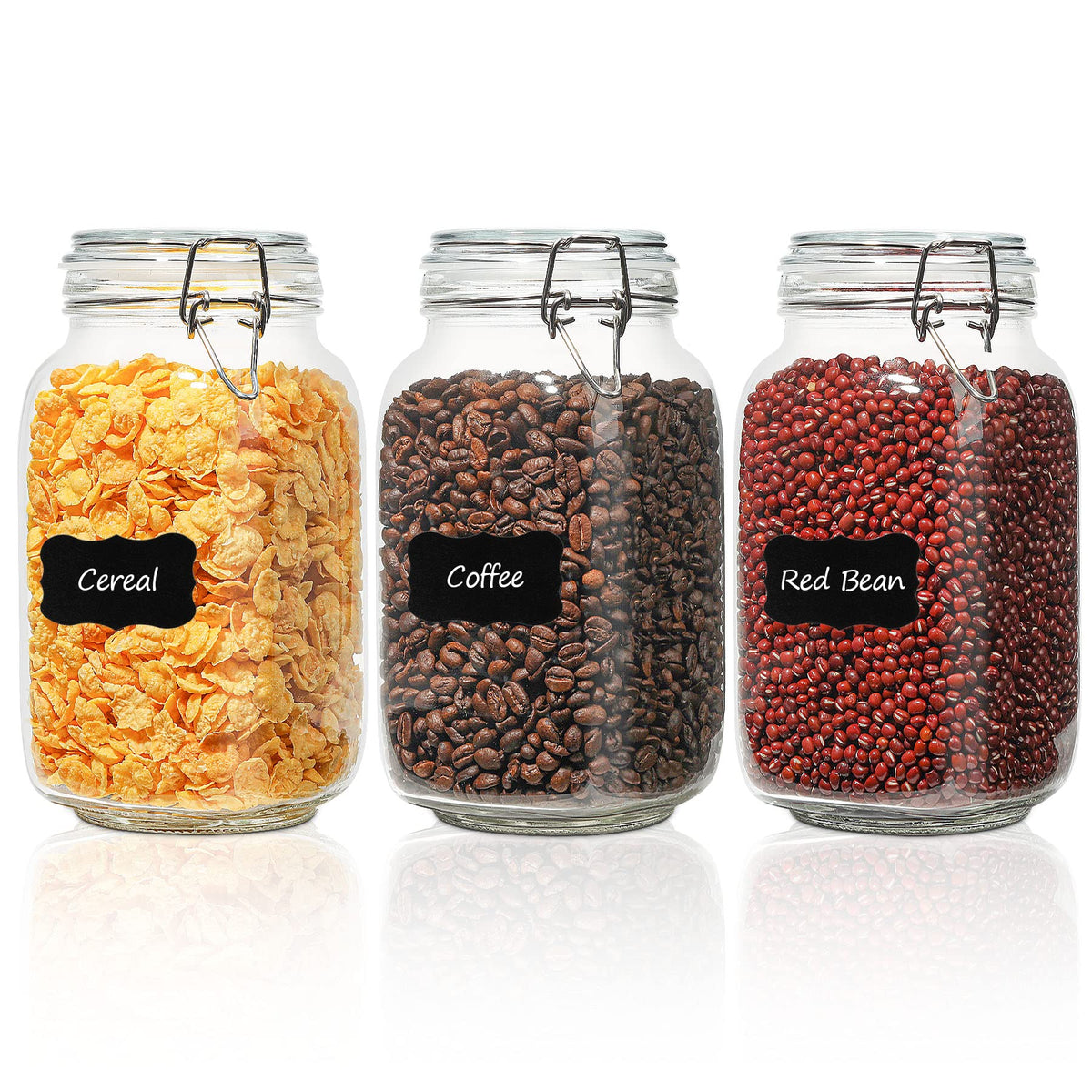 ComSaf frascos de vidrio herméticos para conservar alimentos frescos y ordenados en la cocina