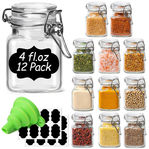 ComSaf jarras-vidrio-120ml-con-tapa-set-12 para conservas seguras.