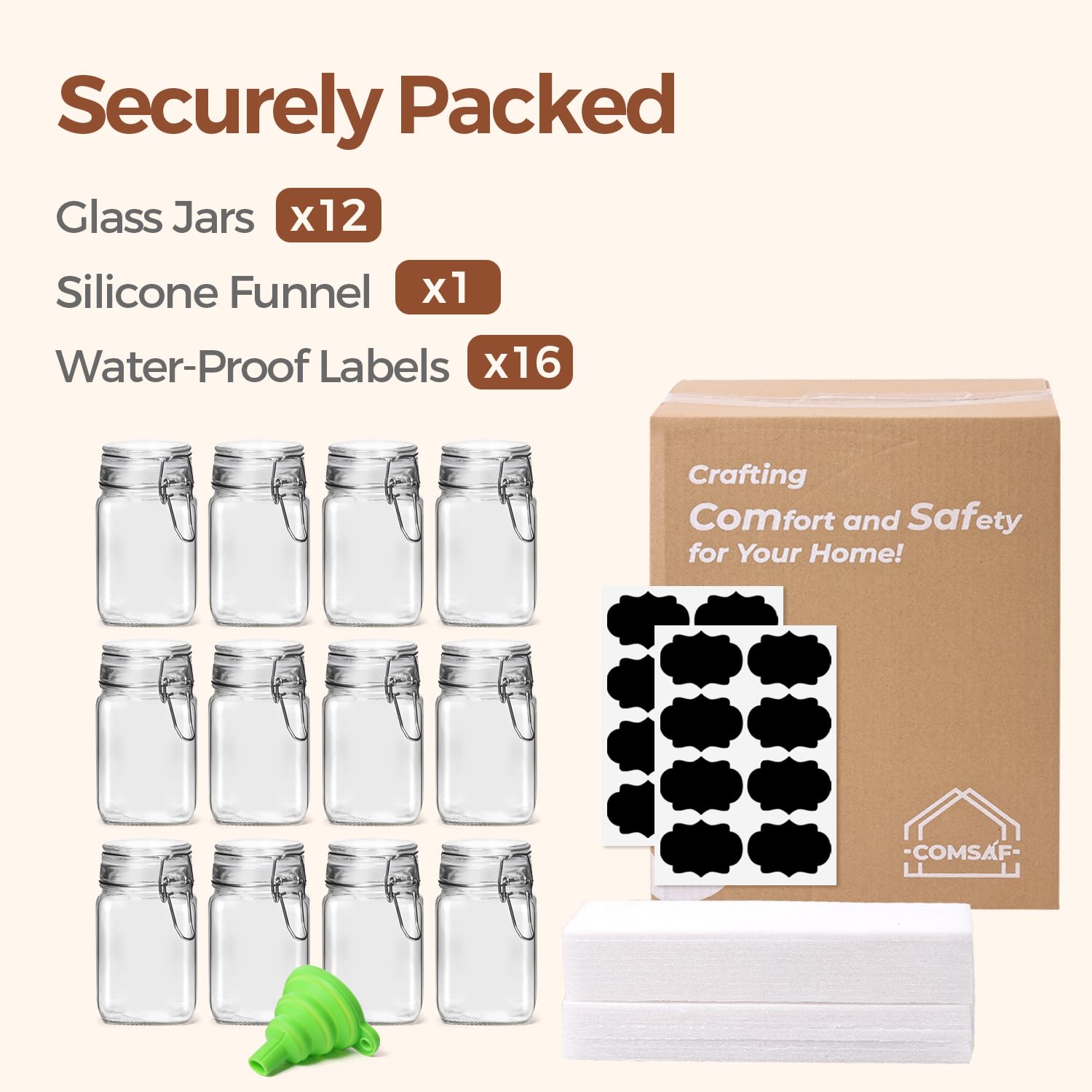 ComSaf frascos 8oz regalo para fiestas y bodas