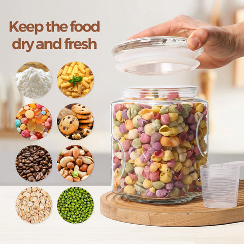 ComSaf almacenamiento para cocina y lavandería en juego compacto de 2 tarros.