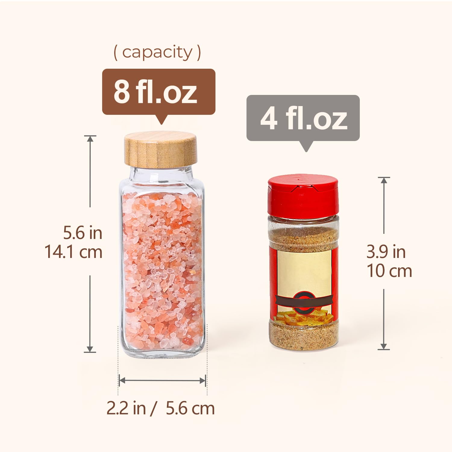 ComSaf tapas de bambú naturales para estilo y sellado suave