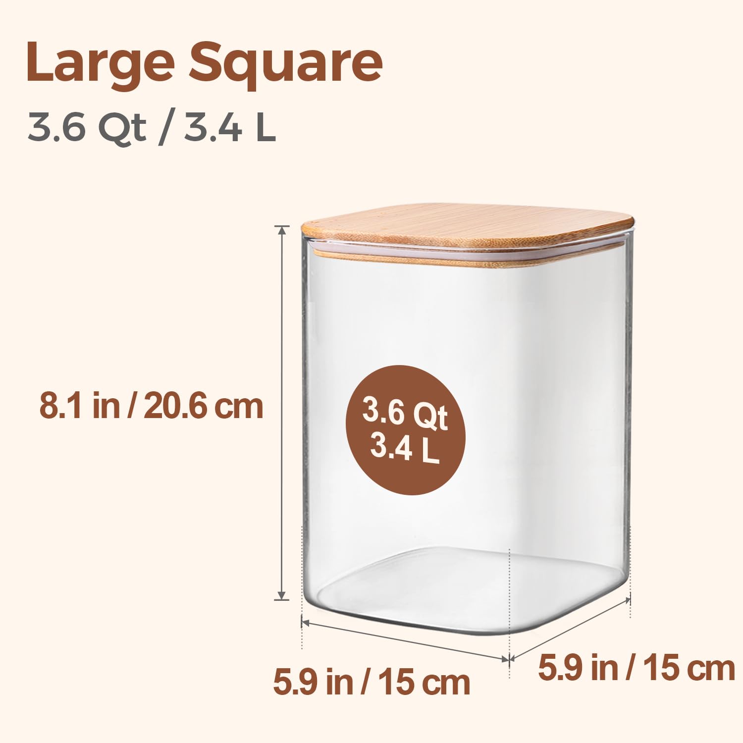 ComSaf tarros de vidrio borosilicato permiten ver el contenido con claridad.