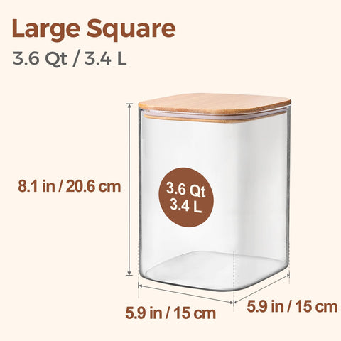 ComSaf tarros de vidrio borosilicato permiten ver el contenido con claridad.