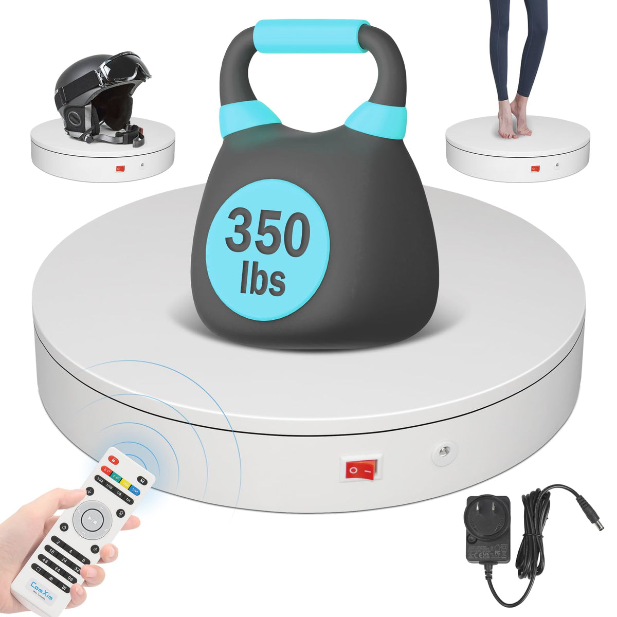 ComXim plataforma rotatoria de 32 cm para exhibir productos en 360 grados.