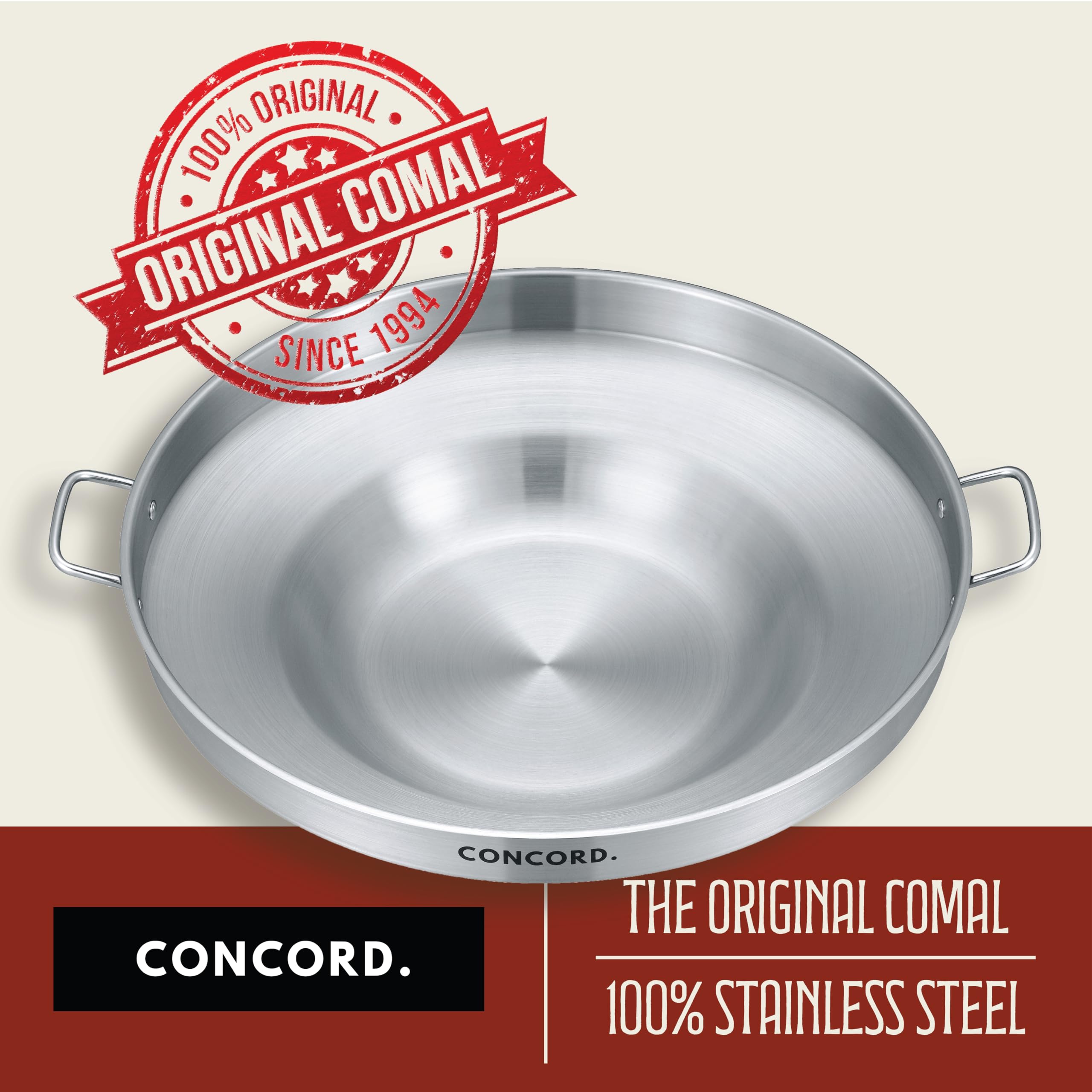 Concord comal 22 pulgadas para uso diario en cocina profesional