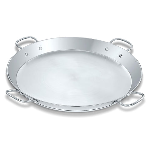 Concord Paellera de acero inoxidable 50 cm, superficie brillante para cocción uniforme.