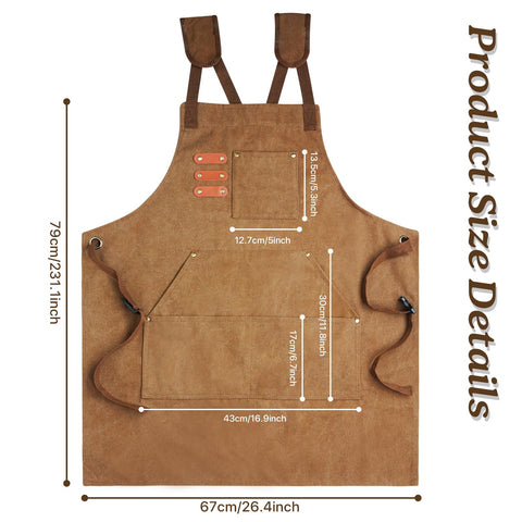 Delantal conda-chef-apron-bolsillos-multiples facilita acceso a herramientas y teléfono.