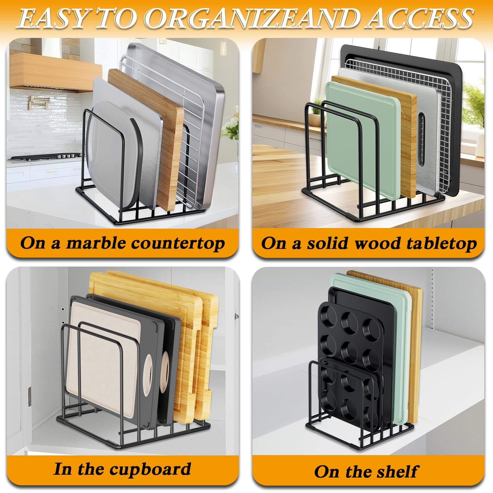 Coneyaro diseño vertical ahorra espacio en mostradores y armarios de cocina