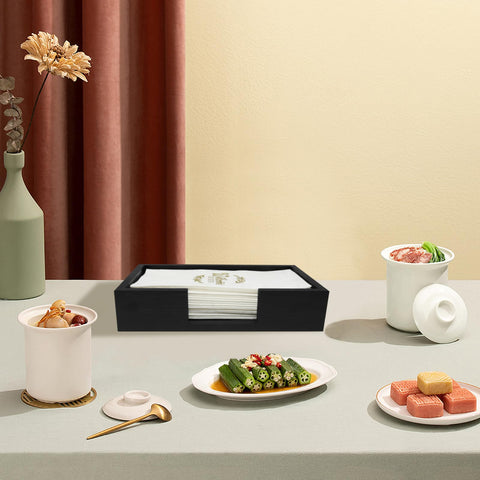 Conglow porta-toallas negro desechables: práctico soporte para toallas de mano.