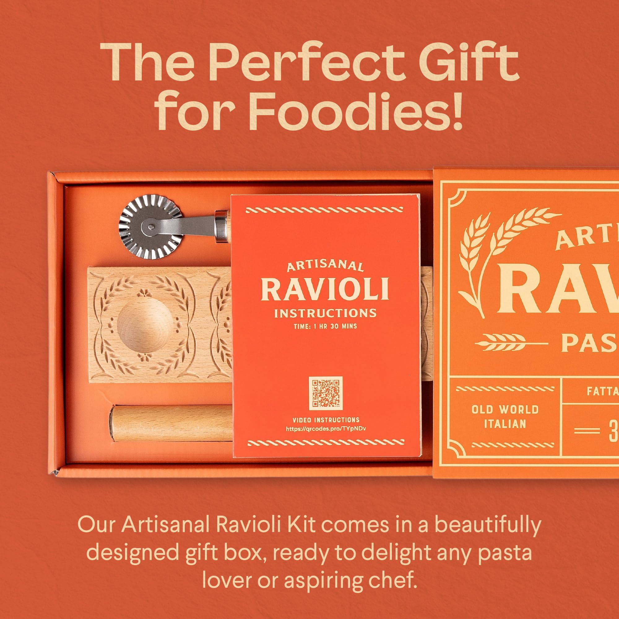 Conjunto regalo de cocina: herramientas para pasta duraderas y de calidad.