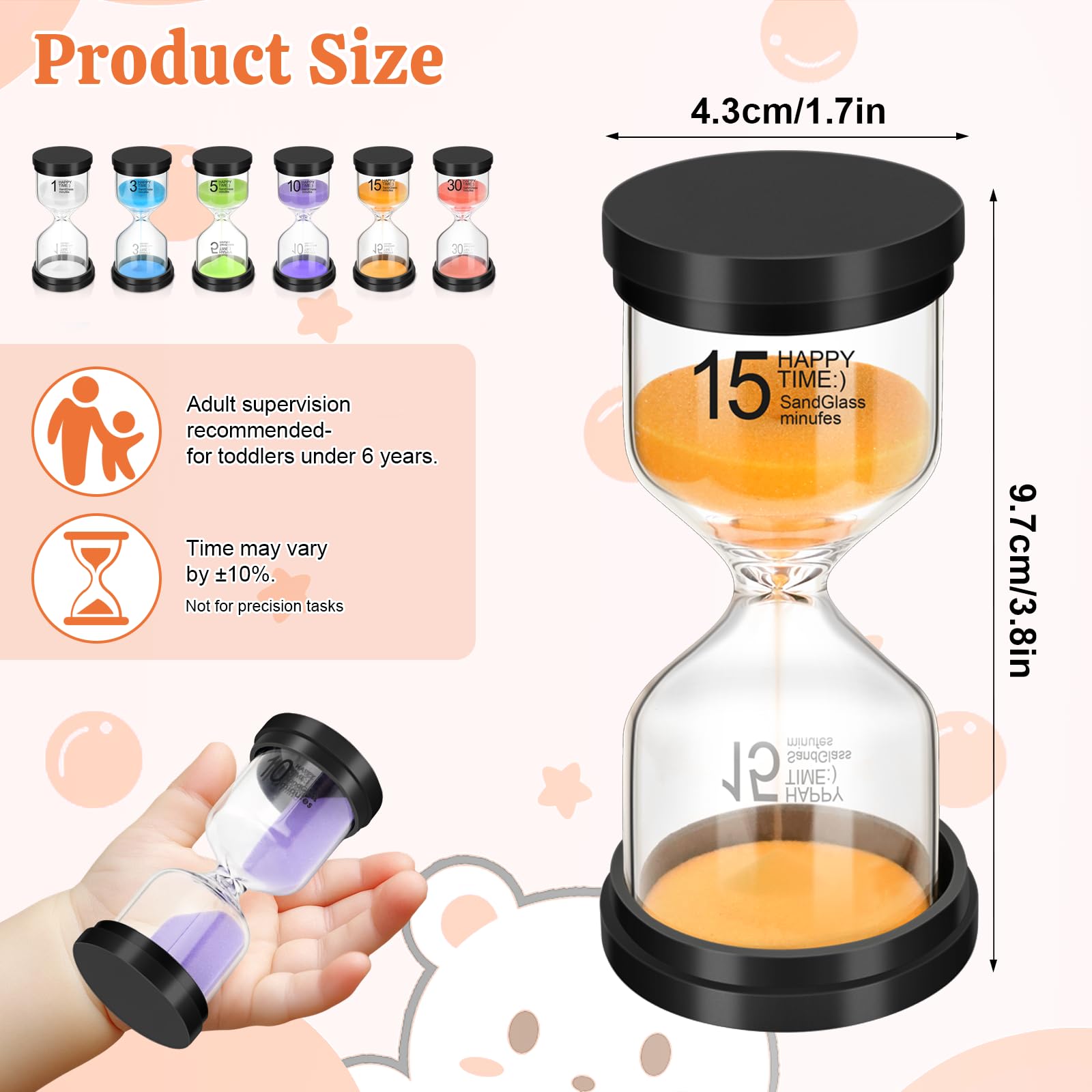 Reloj de arena Conowa de 10 minutos para pausas y ejercicios