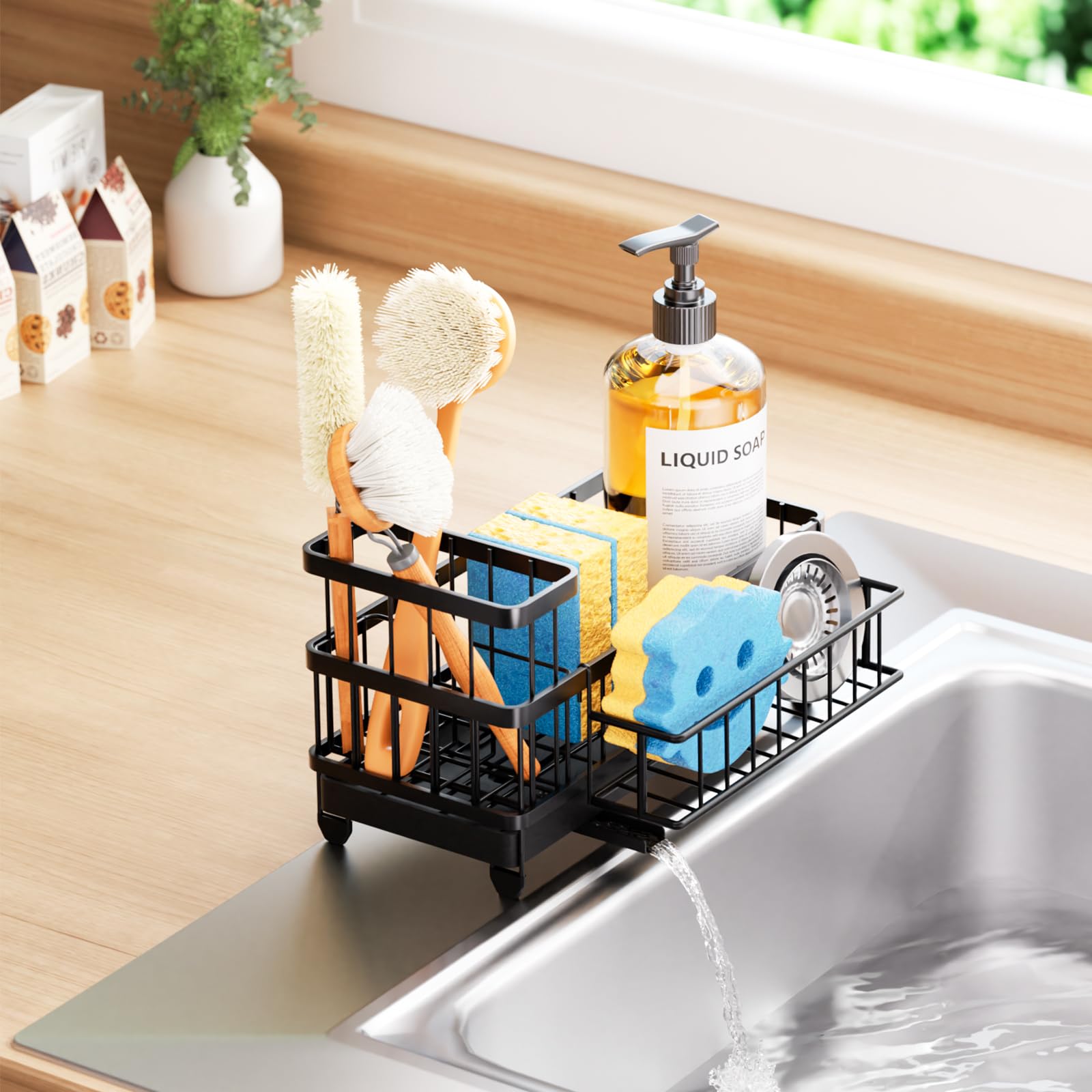 Consumest organizador de encimera para cocina, fácil acceso a herramientas de limpieza