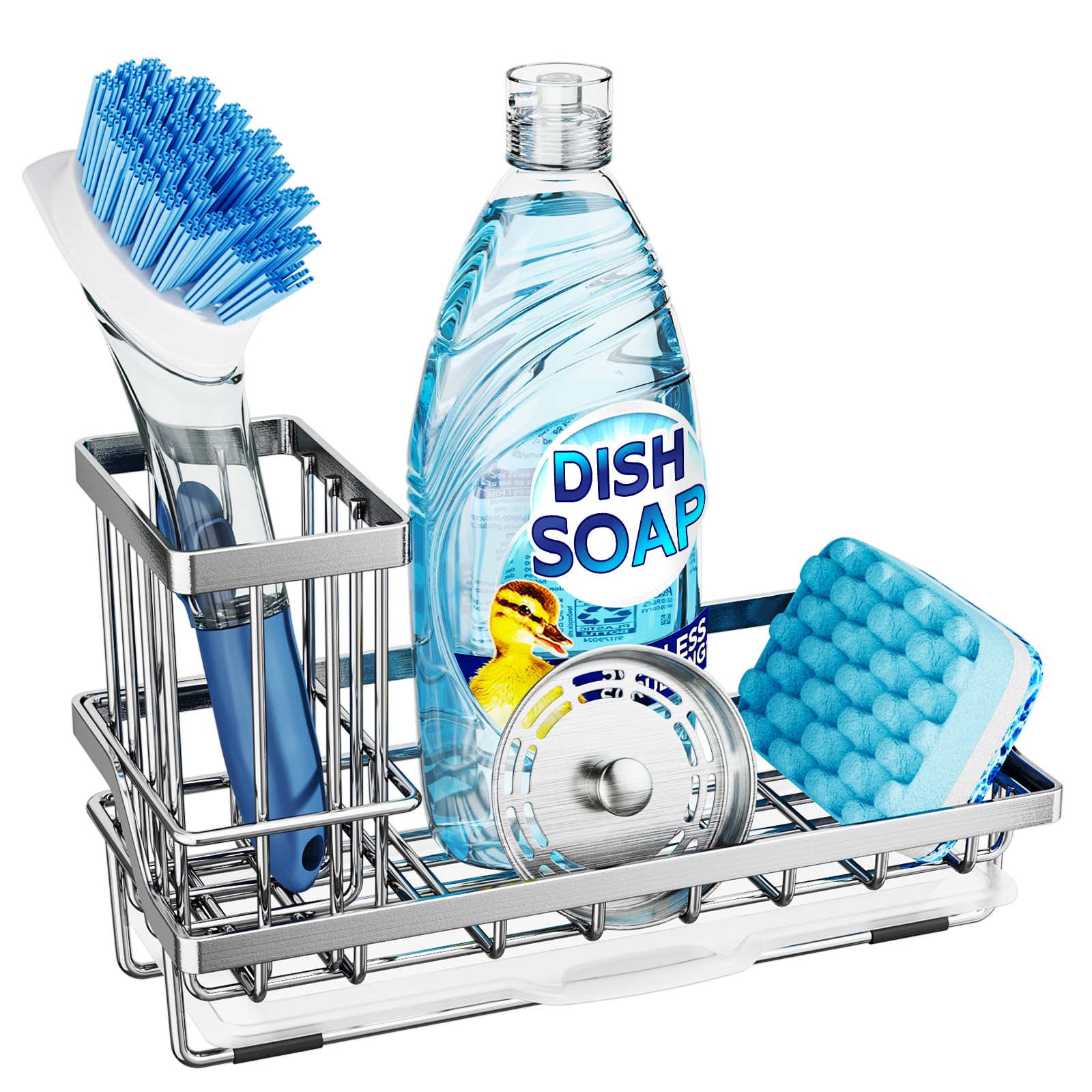 Portaesponjas Consumest para fregadero con drenaje eficiente.