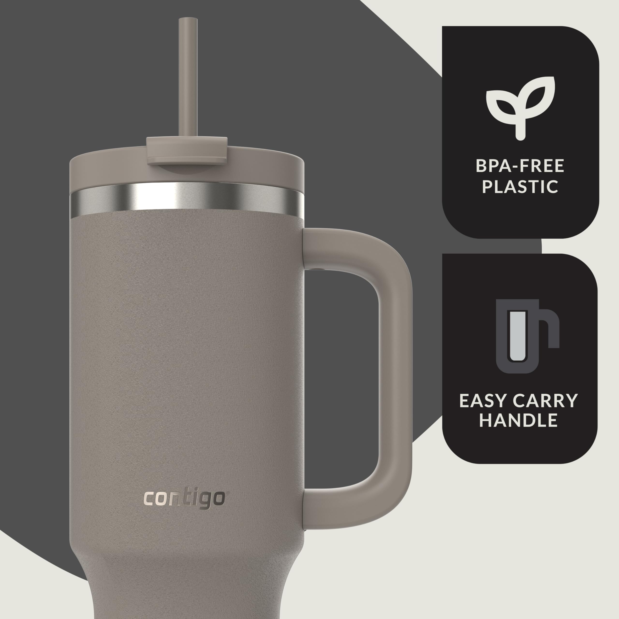Contigo Streeterville 40oz: diseño de doble pared que conserva la temperatura.