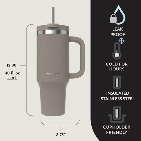 Contigo Streeterville 40oz: tapa multifunción para beber con o sin pajilla.