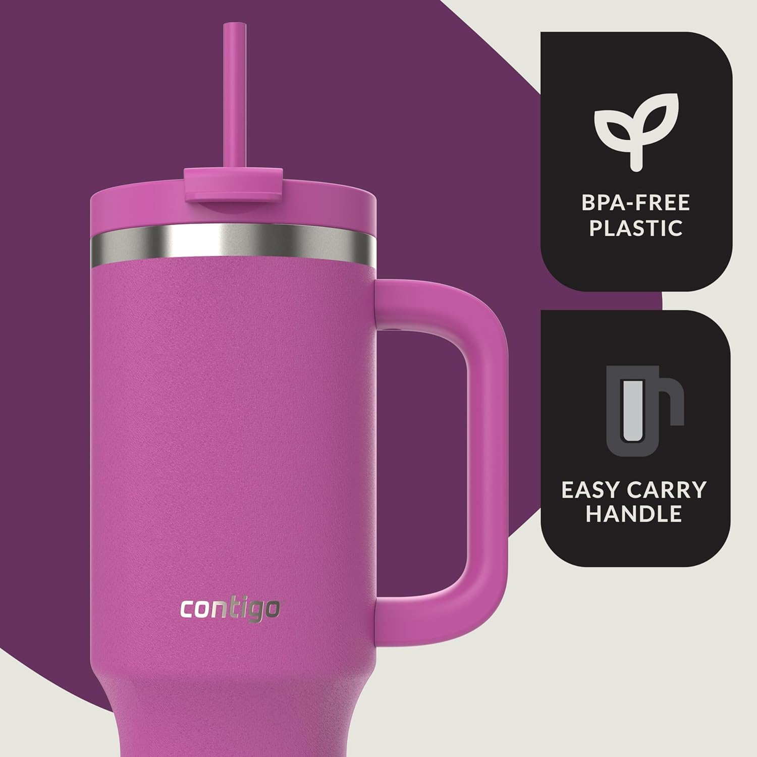 Contigo Streeterville 40oz, mantiene frío hasta 29 horas para salidas largas.