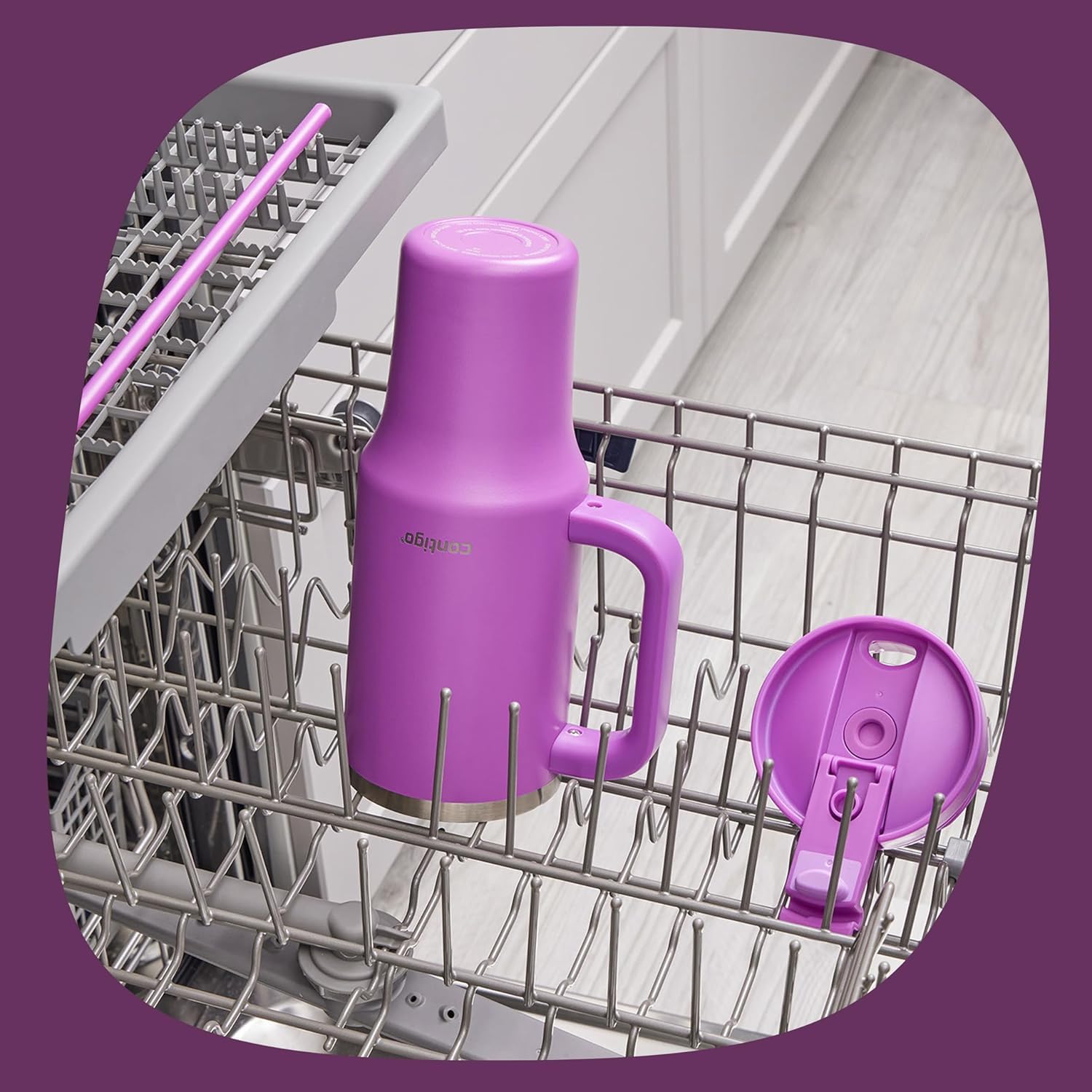 Contigo Streeterville 40oz, compatible con portavasos para viaje cómodo.