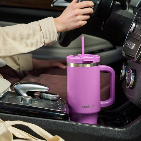 Contigo Streeterville 40oz, tapa apta para lavavajillas y limpieza rápida.