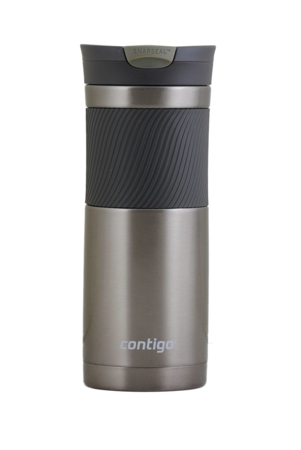 Contigo taza de viaje de acero inoxidable grafito, mantiene caliente hasta 7 h y fría hasta 18 h.