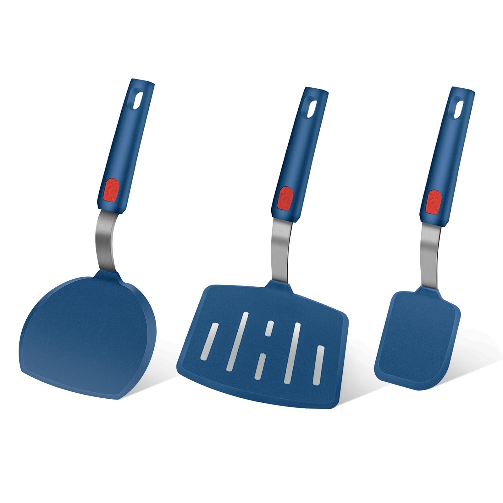 Conjunto Contiup de espátulas de silicona 3 piezas, ideal para sartenes antiadherentes.