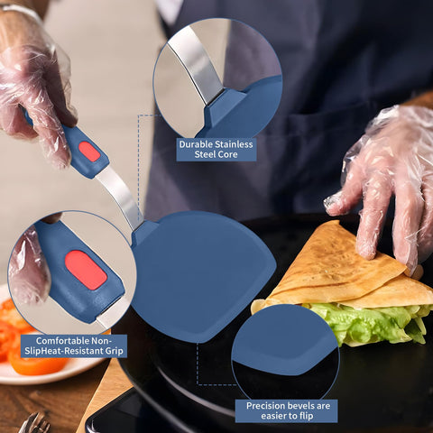 Mango ergonómico de Contiup con núcleo de acero, agarre estable para alimentos pesados.