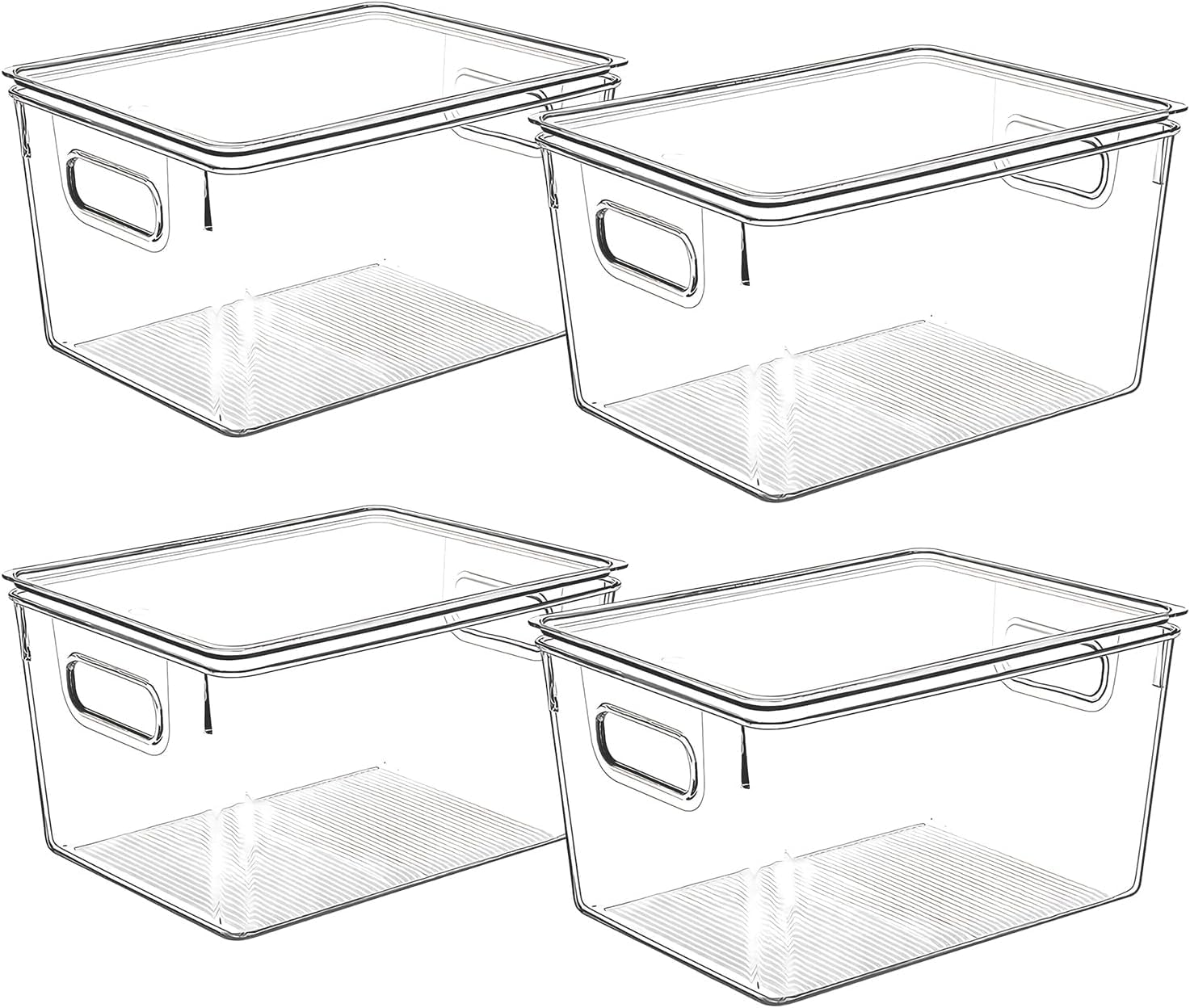 CONTROL KITCHEN contenedores plásticos transparentes con tapas para organización de despensa