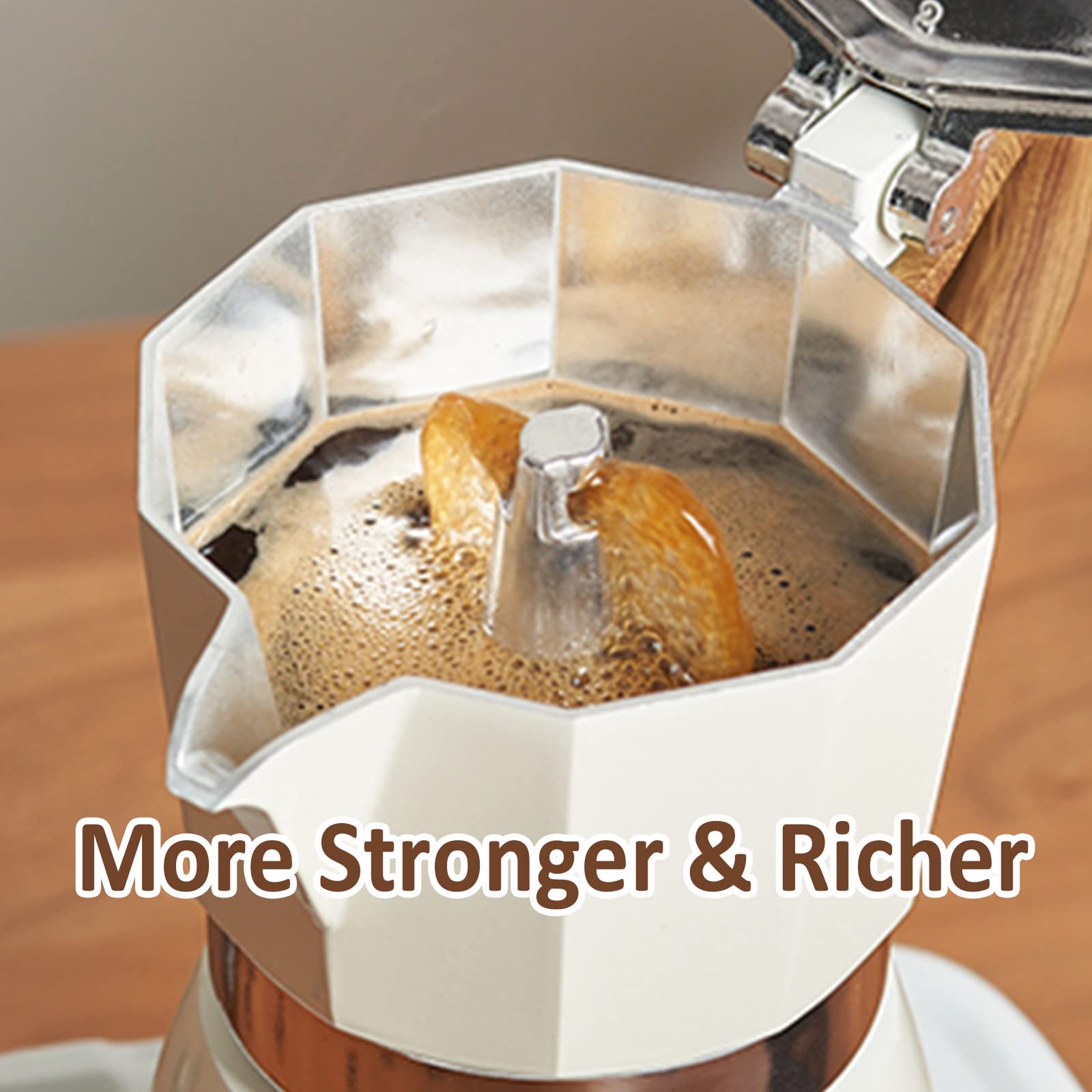 Conyee cafetera moka diseño moderno para añadir estilo a la cocina