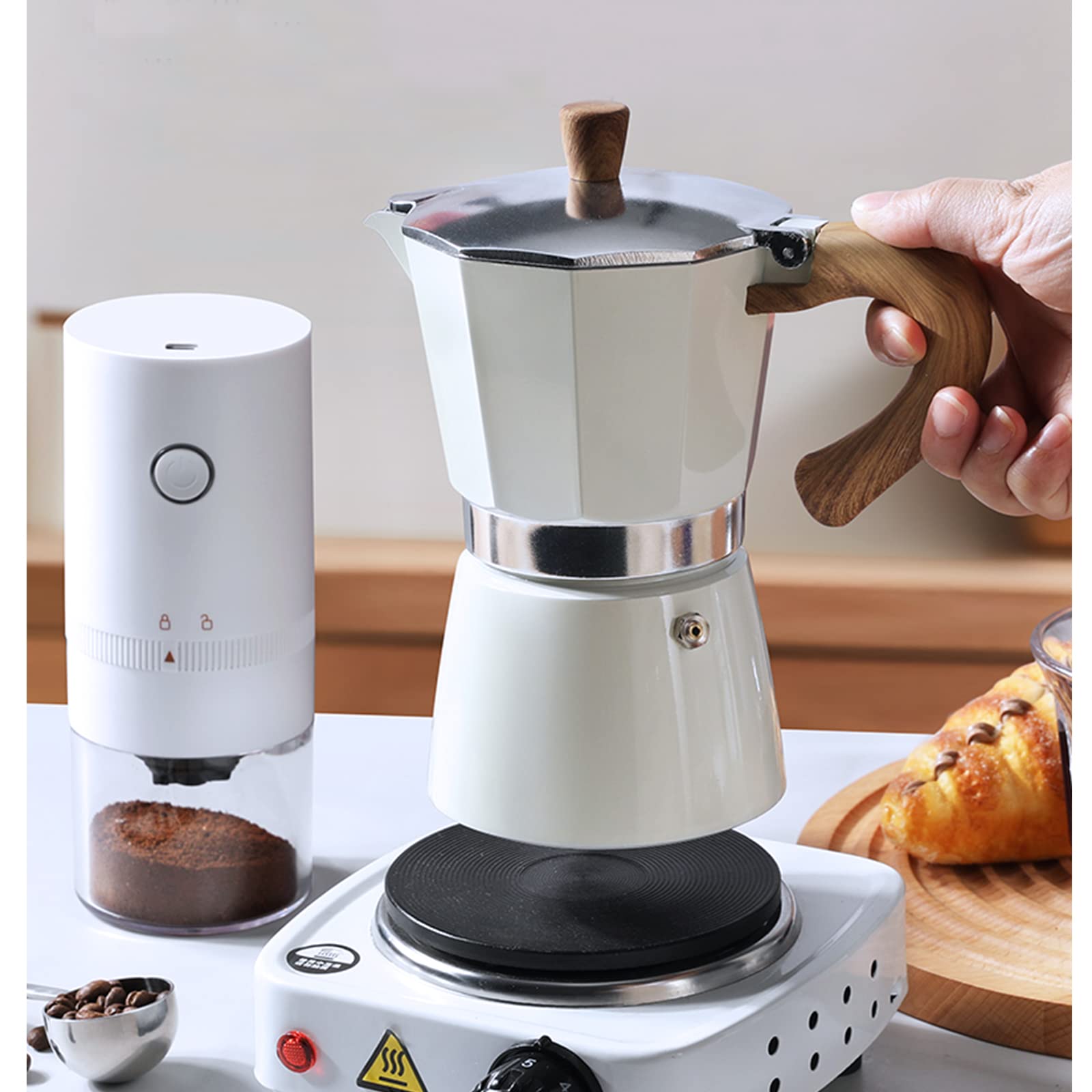 Conyee cafetera moka con válvula de seguridad para uso confiable
