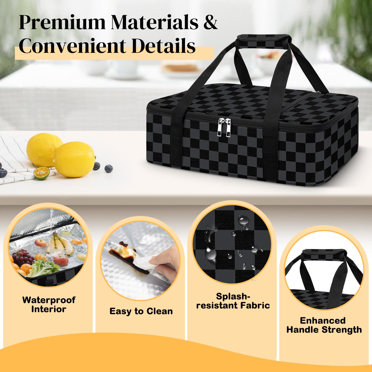 Coobiiya asa acolchada ergonómica: agarre cómodo para cargar platos pesados