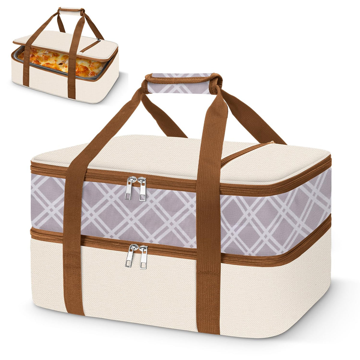 Coobiiya bolsa aislada para cazuela 9x13 mantiene la comida caliente en eventos.