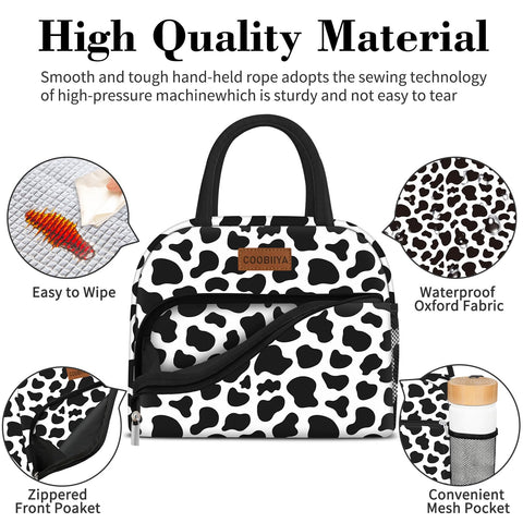 Coobiiya bolsa de almuerzo con bolsillo frontal para organización.