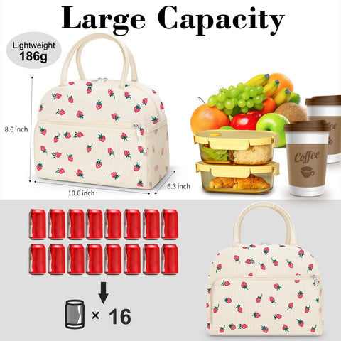 Coobiiya bolsa de almuerzo capacidad 11 litros, perfecta para varias comidas.